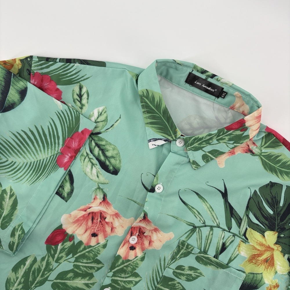 Hawaiian Aloha Men's XXL Floral Shirt Big & Tall Tropical